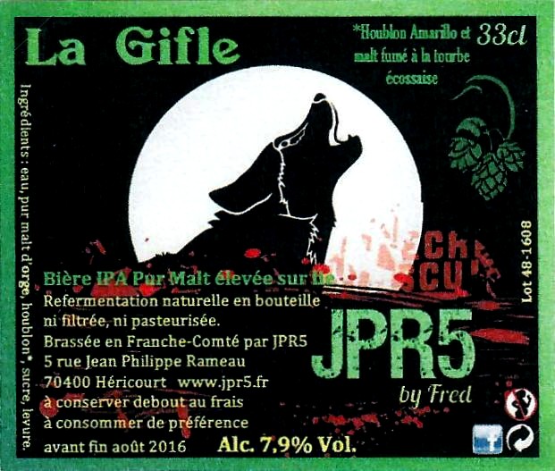 Etiquette BRASSERIE JPR5 17