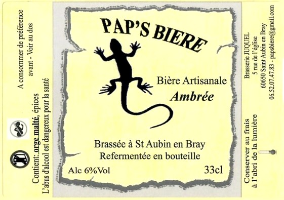 Etiquette BRASSERIE JUQUEL 19