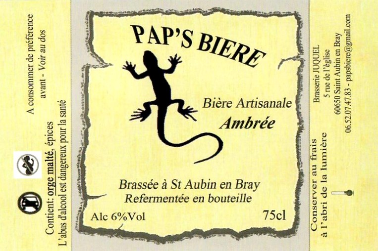 Etiquette BRASSERIE JUQUEL 21