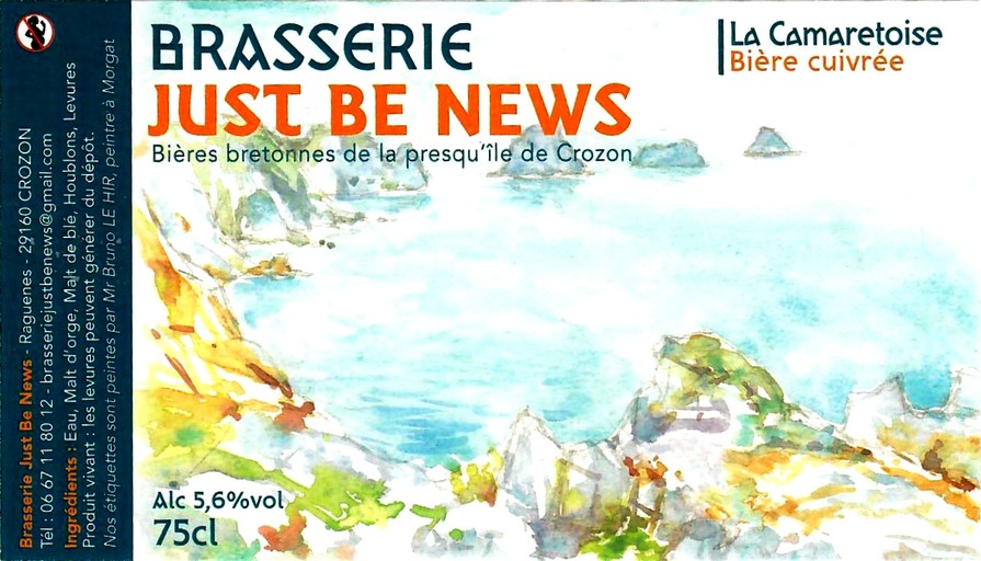 etiquette BRASSERIE JUST BE NEWS 01