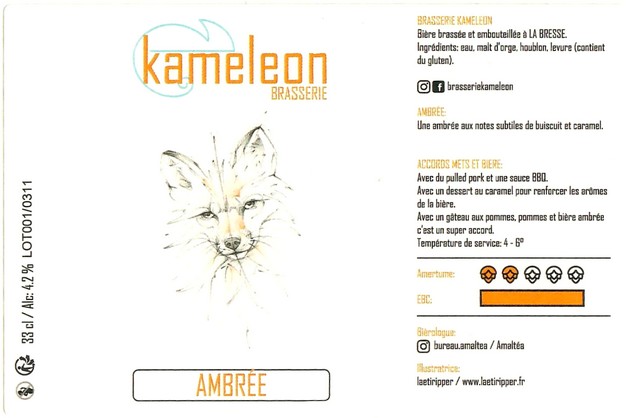 Etiquette BRASSERIE KAMELEON 01