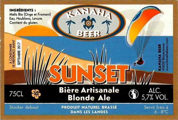etiquette BRASSERIE KANAHA BEER 34