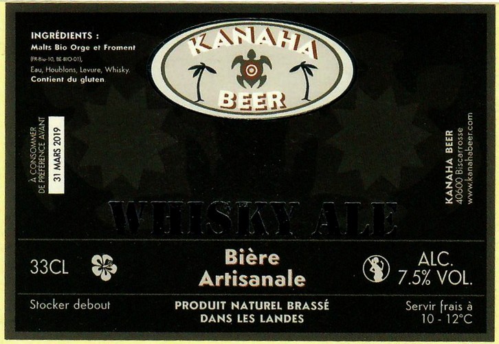 etiquette BRASSERIE KANAHA BEER 37