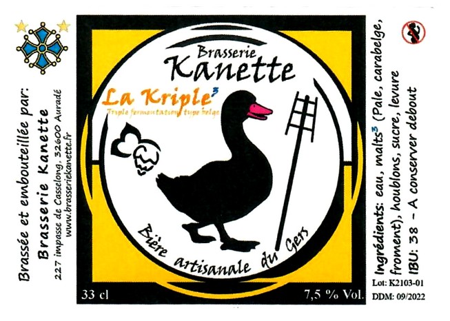 etiquette BRASSERIE KANETTE 12