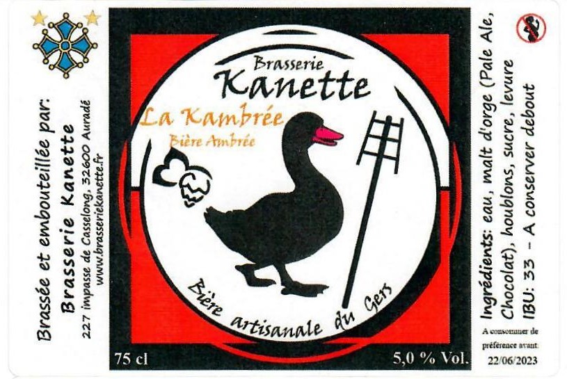 etiquette BRASSERIE KANETTE 13