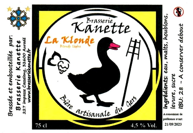 etiquette BRASSERIE KANETTE 16