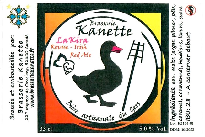 Etiquette BRASSERIE KANETTE 22
