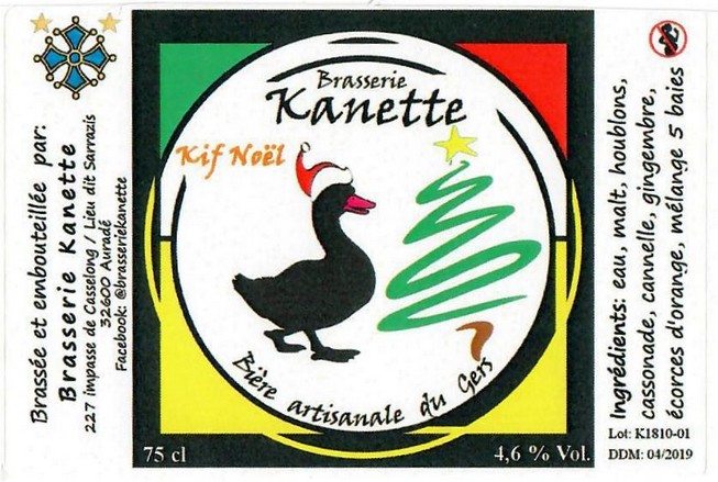 Etiquette BRASSERIE KANETTE 23