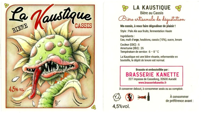 Etiquette BRASSERIE KANETTE 26