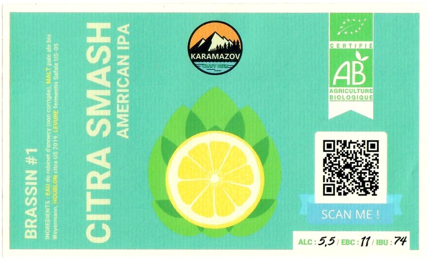 Etiquette BRASSERIE KARAMAZOV 01