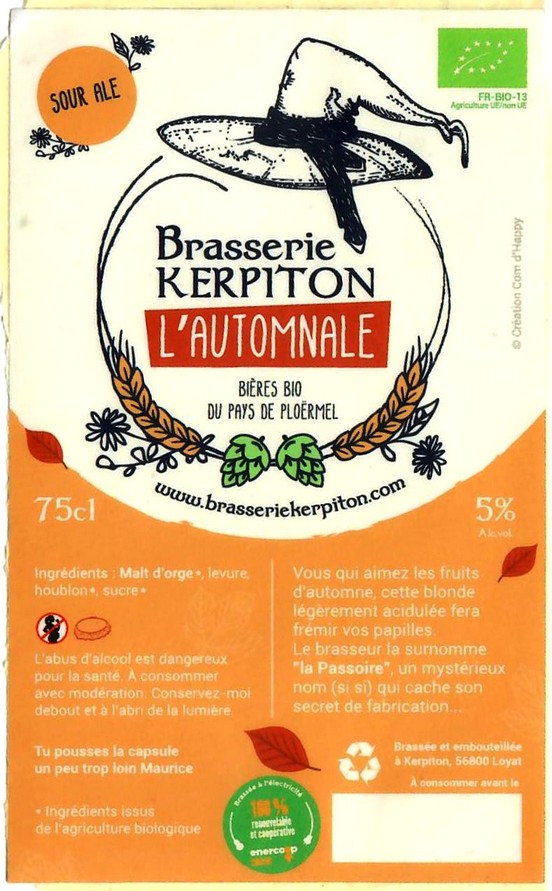 Etiquette BRASSERIE KERPITON 15