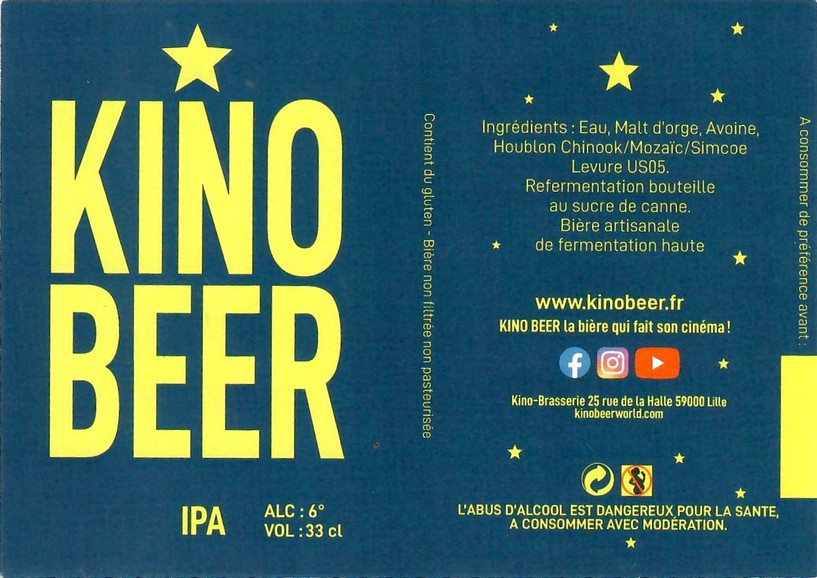 Etiquette BRASSERIE KINOBEER 10