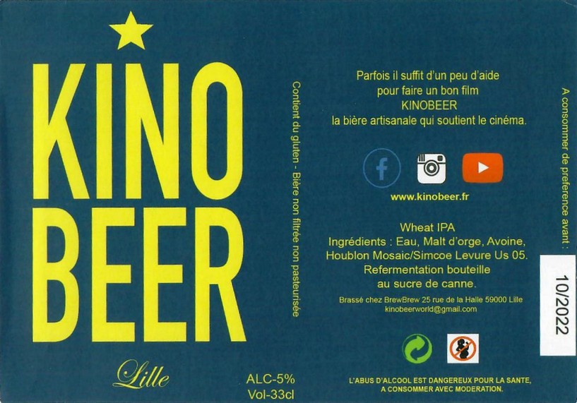 Etiquette BRASSERIE KINOBEER 13