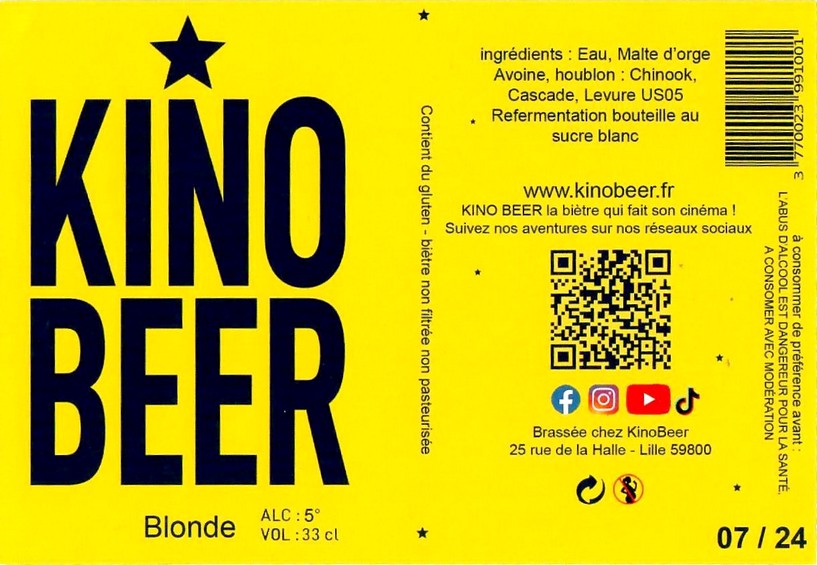 Etiquette BRASSERIE KINOBEER 14