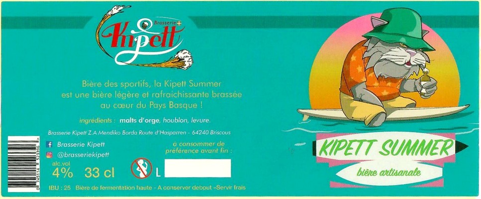 Etiquette BRASSERIE KIPETT 22