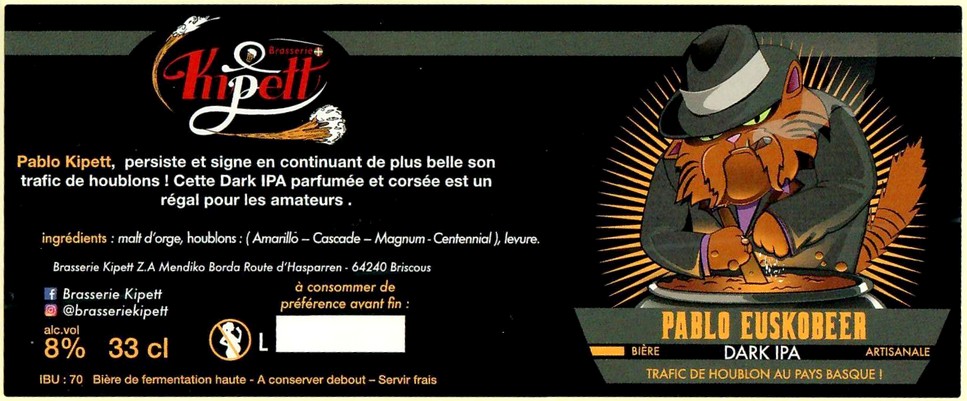 etiquette BRASSERIE KIPETT 30