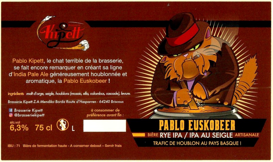 etiquette BRASSERIE KIPETT 34