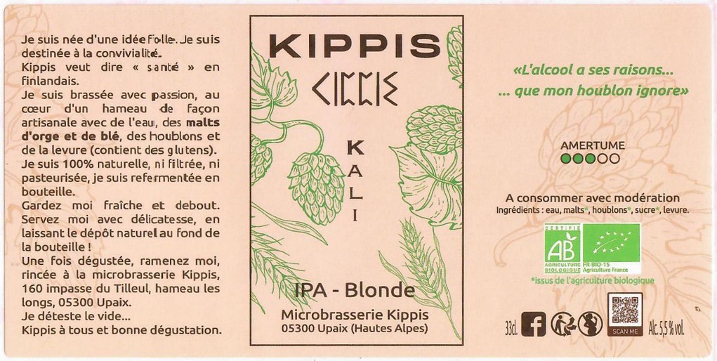 Etiquette BRASSERIE KIPPIS 12