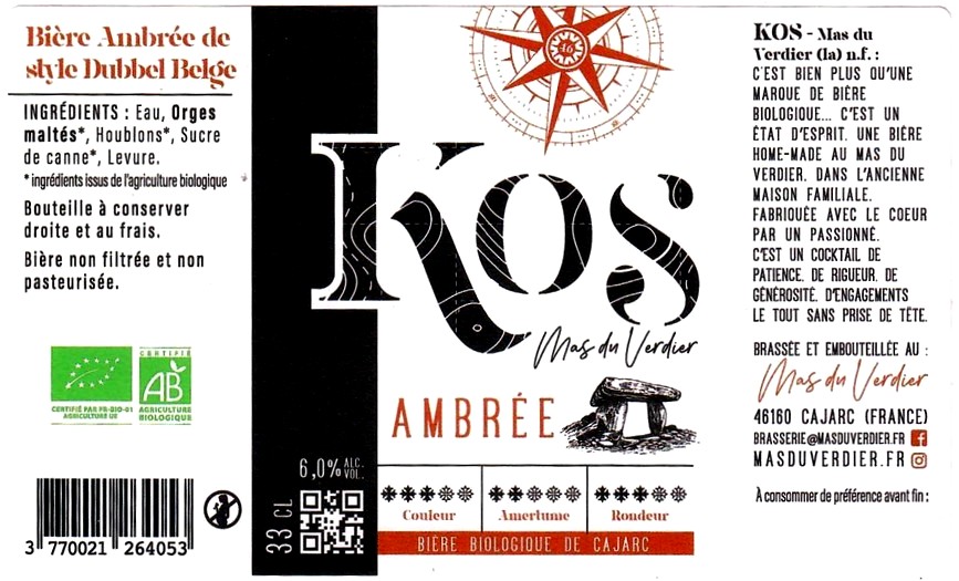 Etiquette BRASSERIE KOS 02