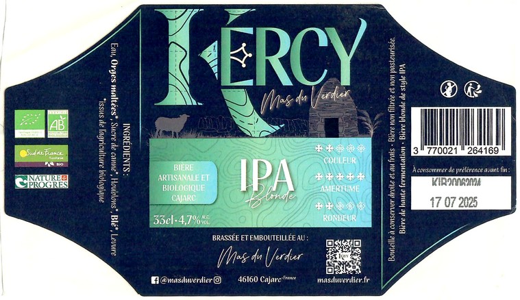 Etiquette BRASSERIE KOS 17