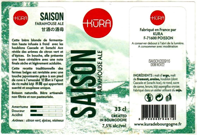 Etiquette BRASSERIE KURA 02