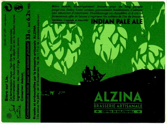 etiquette BRASSERIE L'ALZINA 05