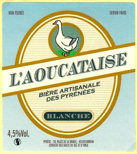 etiquette BRASSERIE L'AOUCATAISE 06