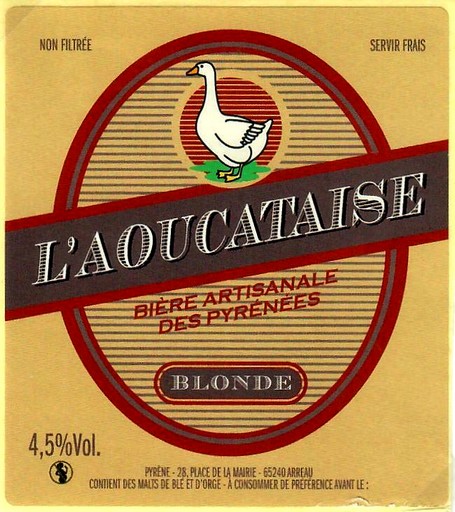 etiquette BRASSERIE L'AOUCATAISE 07