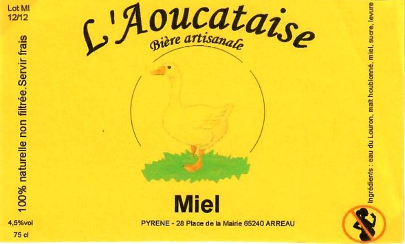 etiquette BRASSERIE L'AOUCATAISE 13
