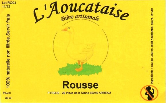 etiquette BRASSERIE L'AOUCATAISE 15
