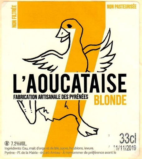 etiquette BRASSERIE L'AOUCATAISE 18
