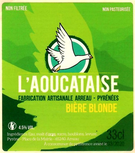 etiquette BRASSERIE L'AOUCATAISE 21