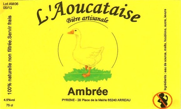 etiquette BRASSERIE L'AOUCATAISE 24