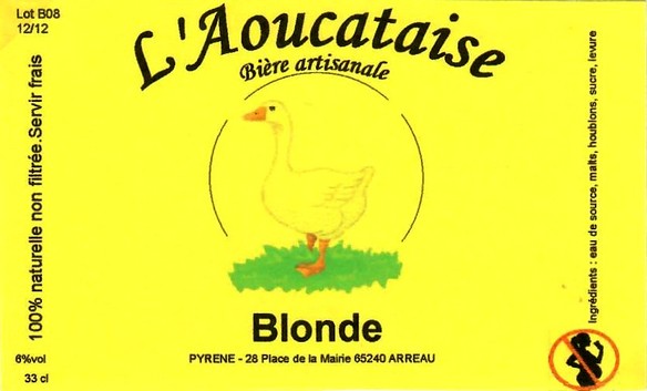 etiquette BRASSERIE L'AOUCATAISE 25