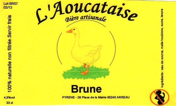etiquette BRASSERIE L'AOUCATAISE 27