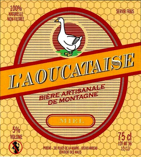 etiquette BRASSERIE L'AOUCATAISE 28