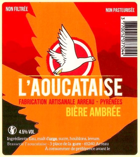 Etiquette BRASSERIE L AOUCATAISE 42