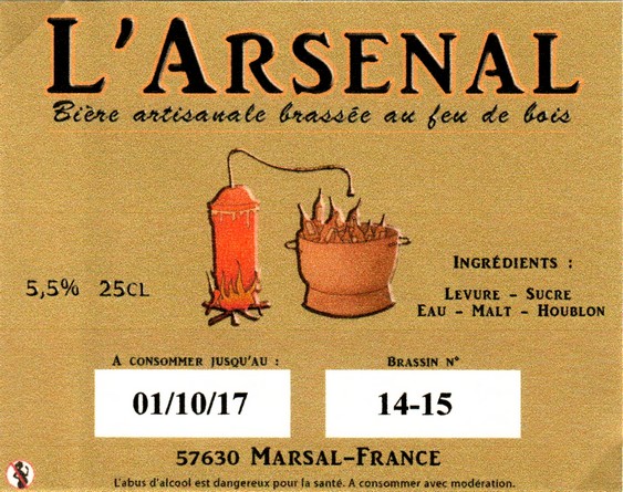 etiquette BRASSERIE L'ARSENAL 02