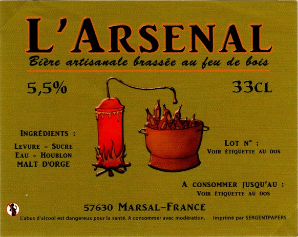 etiquette BRASSERIE L'ARSENAL 03