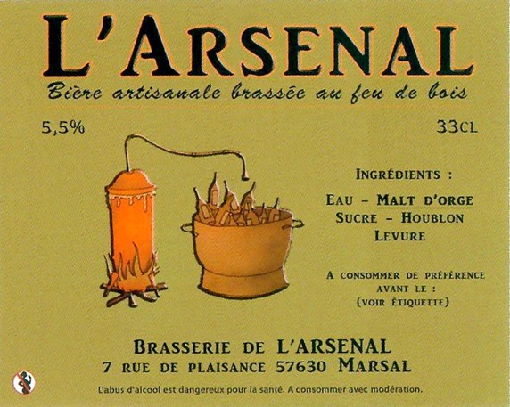 Etiquette BRASSERIE L'ARSENAL 07