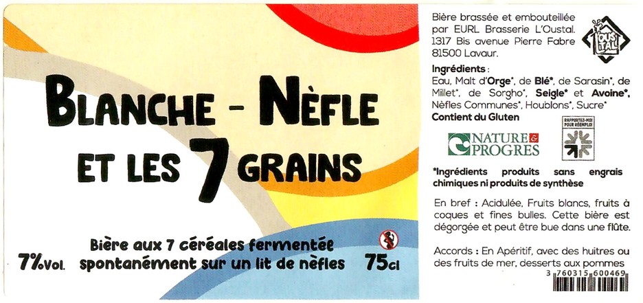 Etiquette BRASSERIE L'OUSTAL 18