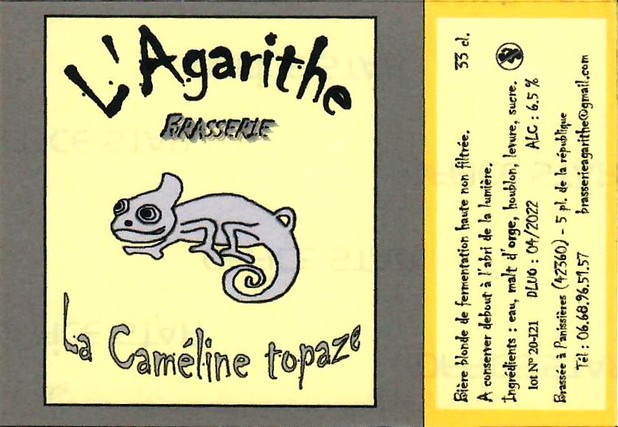 etiquette BRASSERIE L'AGARITHE 09