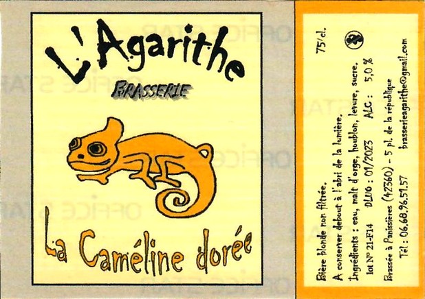 etiquette BRASSERIE L'AGARITHE 10