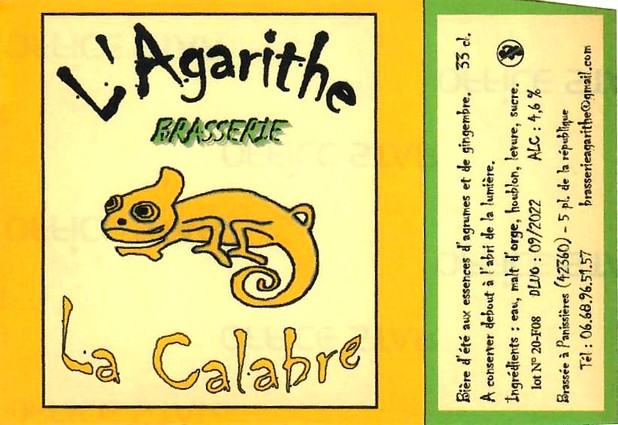 etiquette BRASSERIE L'AGARITHE 14
