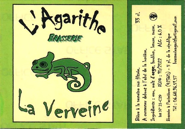 etiquette BRASSERIE L'AGARITHE 15