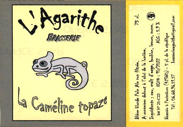 etiquette BRASSERIE L'AGARITHE 16