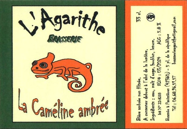 Etiquette BRASSERIE L'AGARITHE 19
