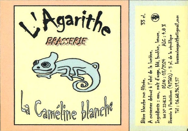 Etiquette BRASSERIE L'AGARITHE 20