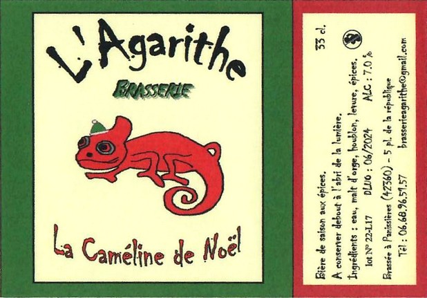 Etiquette BRASSERIE L'AGARITHE 22