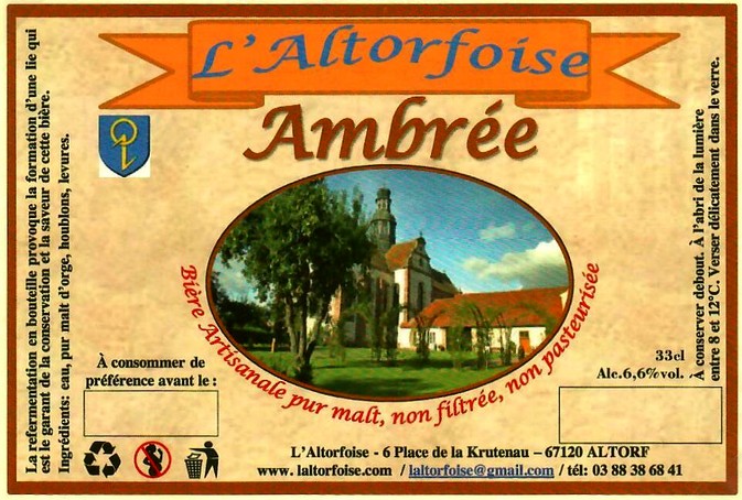 etiquette BRASSERIE L'ALTORFOISE 01